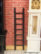 Dollhouse miniature black ladder modern home