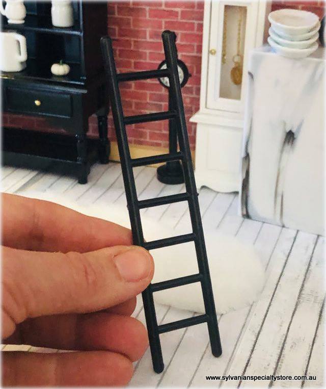 Dollhouse miniature black ladder modern home
