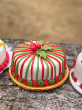 Christmas Striped Cake - Miniature