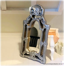 Dollhouse mirror pewter colour large Baroque Vicotiran