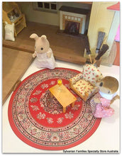 Circle Turkish Rug - Red- 19cm diameter