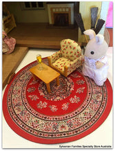 Circle Turkish Rug - Red- 19cm diameter