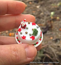 Dollshouse miniature Santa cake Christmas cake