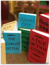 Dollshouse miniature Library Classics books miniature