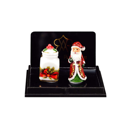 Christmas Jar and Santa Figure -  Miniature