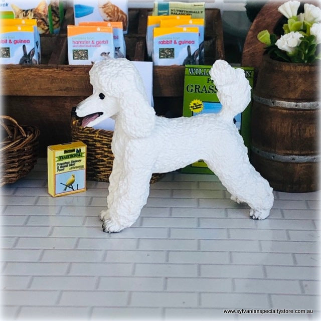 Schleich poodle dollhouse dog