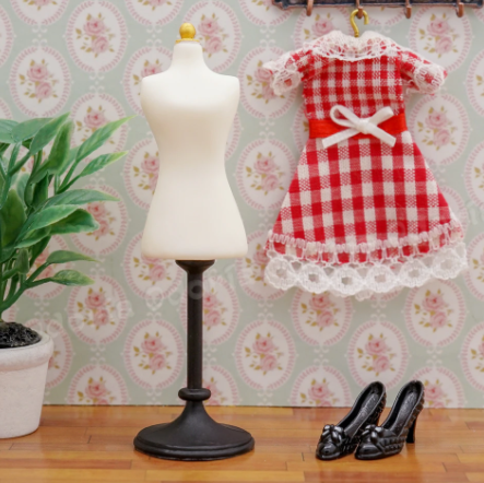 Dressmaker's mannequin - White - 8.5 cm high - Miniature