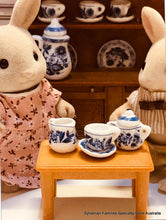 Sylvanian Families and blue china tea set