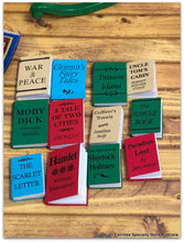 Dollshouse miniature Library Classics books miniature