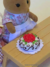 Cake Miniature roses Dollshouse 1:12 suits Sylvanian Families