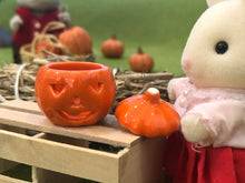 Sylvanian Families rabbit with Halloween cookie jar