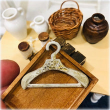 Dollhouse miniature antiqued coat hanger French style brocante