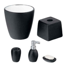 Bathroom Accessories - Black - 5 pieces - Miniature