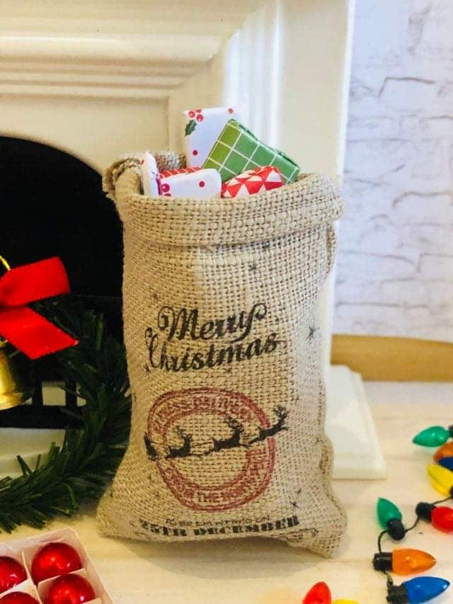 Christmas Sack - Full of gifts - Miniature