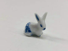 Blue and White rabbit ornament - Miniature