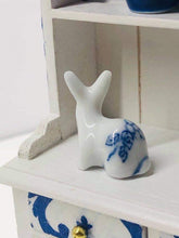 Blue and White rabbit ornament - Miniature