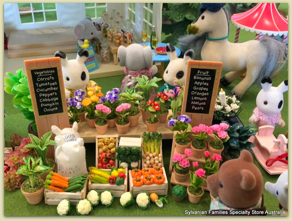 Miniatures for Sylvanian Families Market stalls