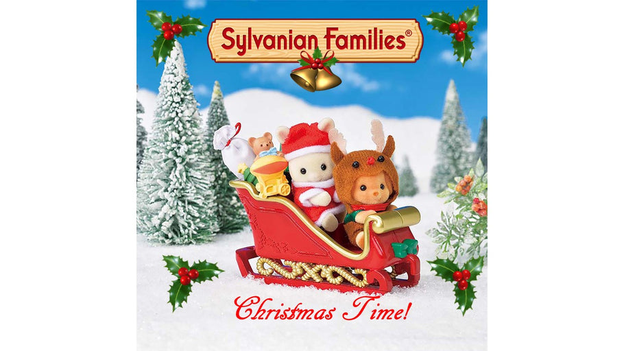 Sylvanian Famlies Christmas Baby Sleigh Ride set.....!