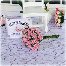 Bouquet of Deep Dusk Pink Roses - Miniature