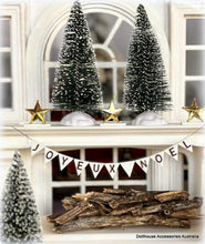 Dollhouse Miniature Christmas decorations Joyeux Noel mantlepiece decor