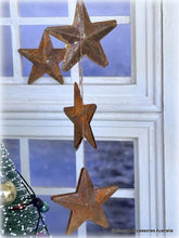 Dollhouse Rust star Christmas home decor rustic