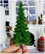 Dollhouse Flocked pine tree Christmas