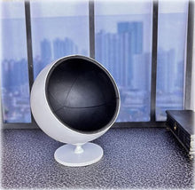 Ball Chair - Black and White - Miniature