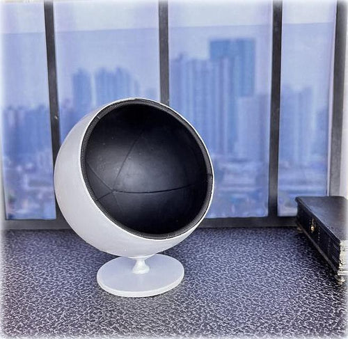Ball Chair - Black and White - Miniature