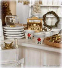 Dollhouse planter pot ceramic floral