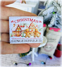 Dollhouse miniature Christmas gingerbread sign