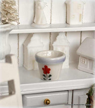 Dollhouse planter pot ceramic floral
