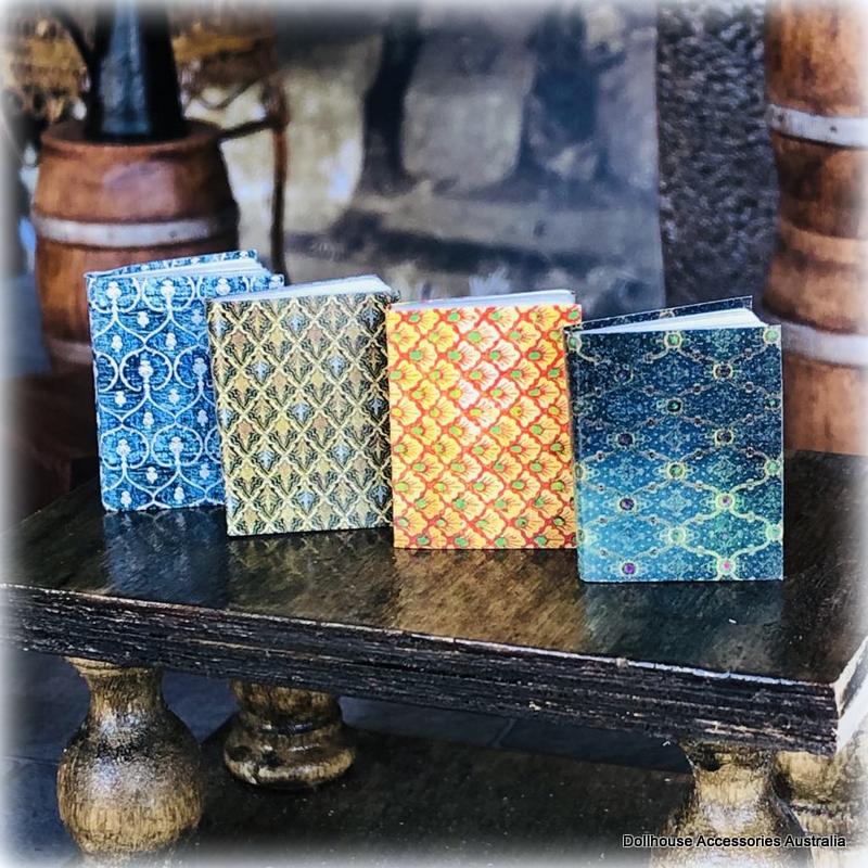 Journals - Set of 4 - Damask theme - Miniature