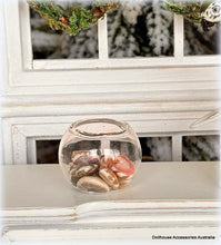 Glass Bowl -  With Pink and Grey Shells - Miniature