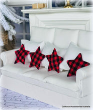 Dollhouse decor farmhouse buffalo plaid check stars