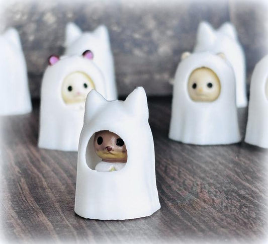 Sylvanian Families Squirrel Mini Figure Ghost Costume - 2 cm high