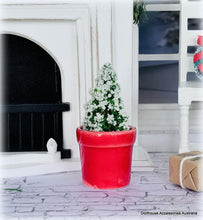 Snow-Flocked Tree in Red Pot - Miniature