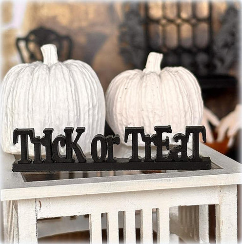 Dollhouse Halloween Miniature Trick or Treat Sign