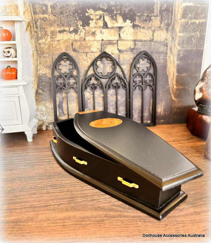 Dollhouse black coffin