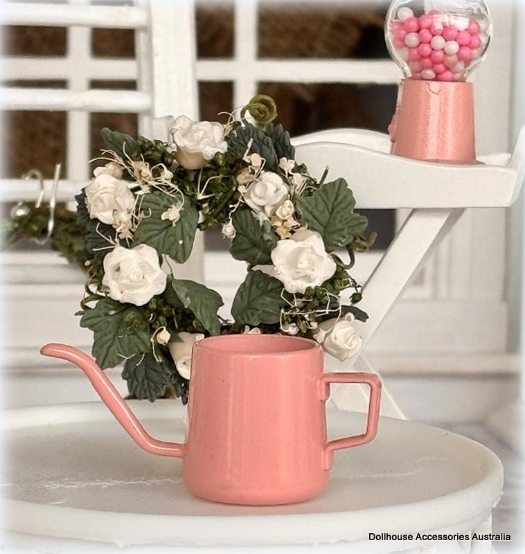 Dollhouse pink gooseneck coffee pot