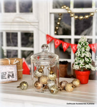 Gold Silver and Ivory Baubles - Set of 12 - Miniature