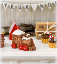 Dollhouse Gingerbread Train Christmas miniature