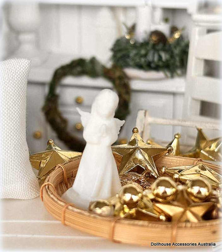 White Angel Shelf Ornament - 3 cm high - Miniature