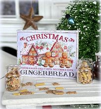 Dollhouse miniature Christmas gingerbread sign