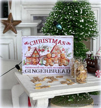 Dollhouse miniature Christmas gingerbread sign