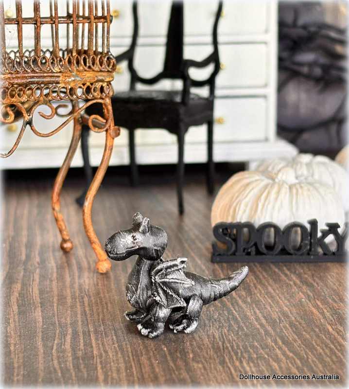 Dollhouse nursery dragon toy black
