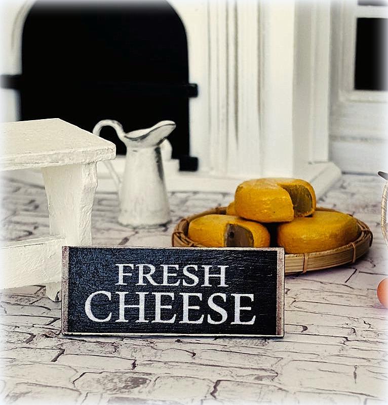 Dollhouse Fresh cheese sign