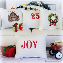 Dollhouse Christmas Cushion joy