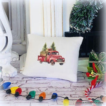 Dollhouse Christmas Cushion Red Truck Ute