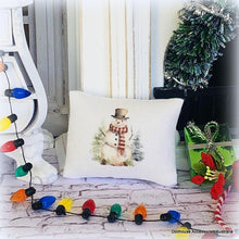 White Cushion - Snowman - Miniature