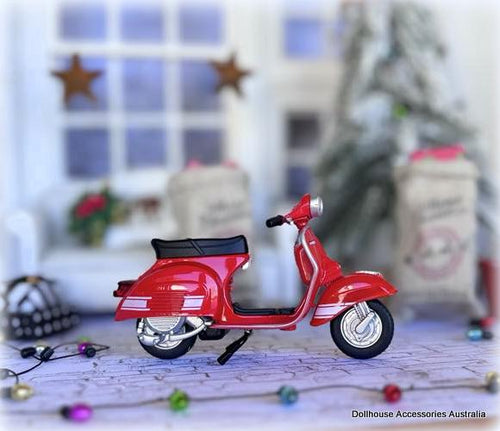 Dollhouse Miniature Scooter Red